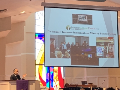 Dr. Wang presented about TIMBG at the Bellevue Presbyterian Church, Pastor Scott Huie's Congregation